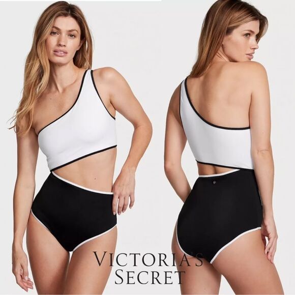NWT Victoria’s Secret Color block Monokini One-Piece Swimsuit - Picture 1 of 10
